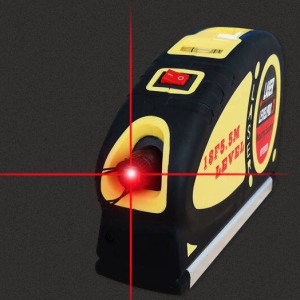 ตลับเมตร 5.5M เครื่องวัดระดับเลเซอร์ สีแดง เครื่องวัดระดับน้ำ อุปกรณ์สำหรับวัดและปรับระดับ เครื่องทำระดับเลเซอร์