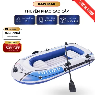 Thuyền phao xuồng hơi câu cá giành cho 2 người lớn KAW dày rộng cao cấp chắc chắn thiết kế siêu dày siêu rộng