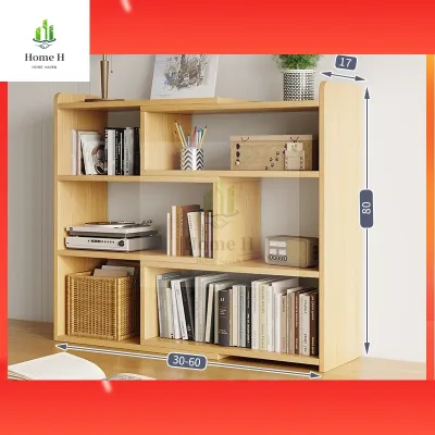 Expandable Desktop Storage Rack Simple Bookshelf Small Cabinet Table Layered Rack Multi-layer Decorative Wooden Shelf