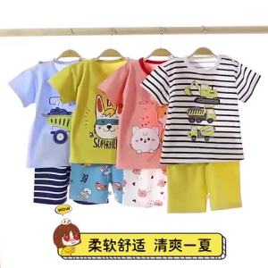 Infant Boys Terno Sets Baby Kids Muscle Tee Short Sando Set Casual Sports Wear Clothes Suit OOTD