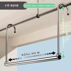 Giàn Phơi Ban Công Đa NăngSào Phơi Quần Áo Không Khoang Đục Có Thể Điều Chỉnh Chiều Cao Chiều Dài