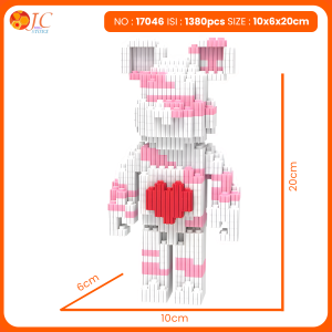 JC Nano Block Jumbo VIOLENT BEAR Mainan Anak Balok Susun Puzzle Bricks Education Toys Koleksi 3D DIY