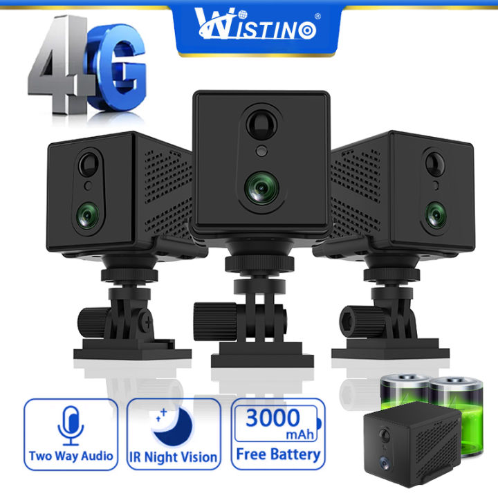 Wistino 5MP 4G SIM Card Battery Mini Surveillance Camera Infrared Night  Vision Security CCTV Small ip cam Remote View Audio Recorder