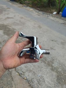 Củ Sen Tắm Lạnh Visenta Thau Mạ Bóng Ruột Đồng Tay Gạt Cao Cấp Không Han Gỉ Cs01