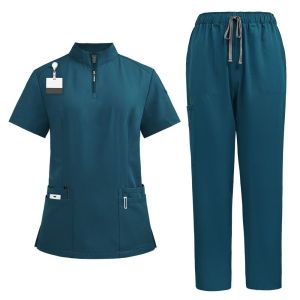 TIMES LORD T-Shirt Scrub Suit Quick-Drying Shirt+Pants Nurse Doctor Work Clothes Working Scrubs Set Classic Woman Pharmacy Workwear MenS And WomenS