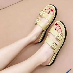 [Free Shipping] Mid-Aged WomenS Wedge-Heeled Sandals Comfortable For Summer Wear Non-Slip Soft-Soled Beach Shoes