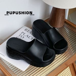 [Free Shipping] New Thick-Soled WomenS Slippers For Outdoor Wear High-End Style 2026 Summer Fashion Height-Increasing Slide Sandals Trendy Beach Sandals