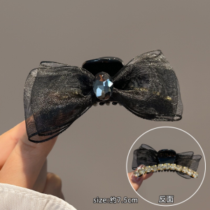 Kẹp Tóc Nơ Organza Hai Mặt Phiên Bản Hàn Quốc Kẹp Tóc Mái Bên Cho Nữ Kẹp Tóc Đuôi Ngựa Cao Kẹp Cá Mập Kẹp Tóc Trên Đầu Kẹp Tóc Phía Sau Đầu Phụ Kiện Cho Nữ