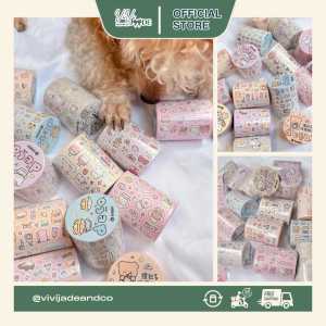 Cuộn 5M hoặc chiết 35CM sticker Thỏ Deco hoạt hình dễ thương đã được cắt sáng tạo DIY | STK0
