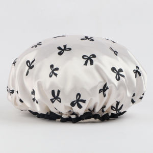 SHOWER CAP NON KARAKTER PREMIUM 2 SISI LAPIS ANTI AIR SHOWERCAP TOPI MANDI KERAMAS CREAMBATH