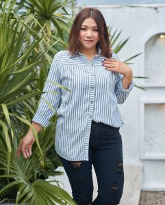 Hannah Kemeja Katun SYIFA XXL SALUR Jumbo Size (N9)