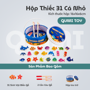 Đồ Chơi CÂU CÁ GỖ NAM CHÂM Cho Bé – Trò Chơi Câu Cá Phát Triển Tư Duy Khéo Léo Tay Mắt | Gumi Toy
