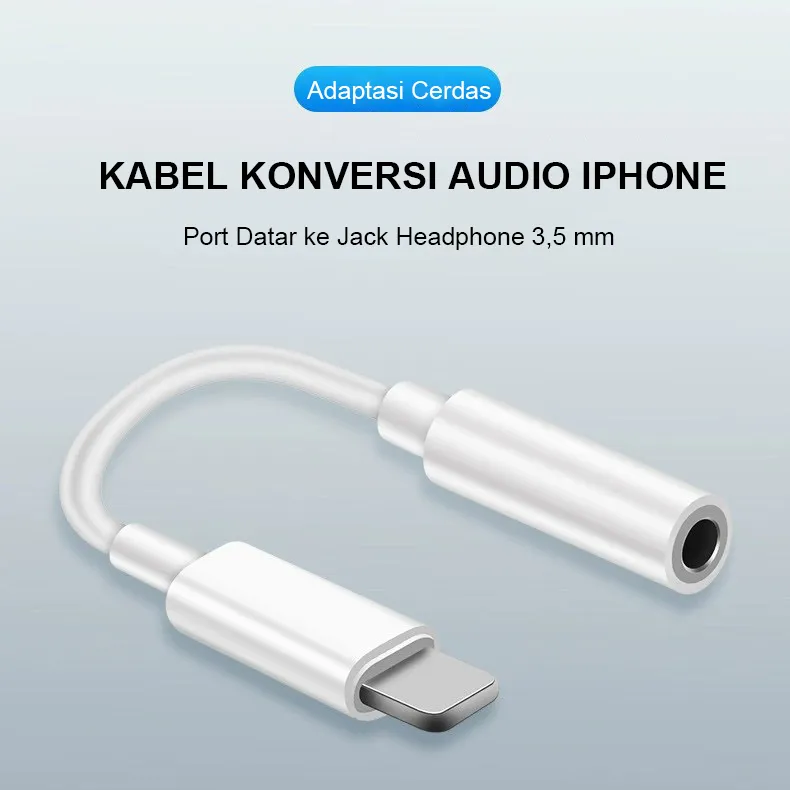 Kabel Adapter Lightning to Headphone Jack Audio Untuk