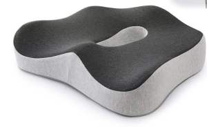 Coccyx Seat Cushion Orthopedic Luxury Chair Pillow 100% Memory Foam For Back Pain Relief & Sciatica & Tailbone Pain Back Support - Ideal Gift For Home Office Chair & Car Driver Seat Pillow