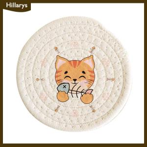[Hillarys] แผ่นรองจานกันความร้อนสำหรับวางบนโต๊ะแผ่นรองแก้วลายแมวทนทานของตกแต่งบ้านอุปกรณ์ตกแต่งโต๊ะในครัว