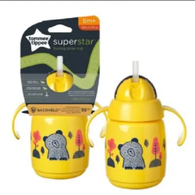 Tommee Tippee Superstar training straw cup 6m+/300ml -Yellow