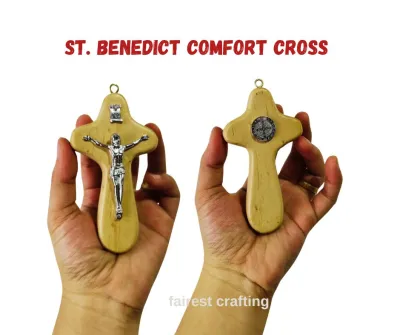 Wooden Cross Comfort Cross St. Benedict Cross Travel Cross catholic faith