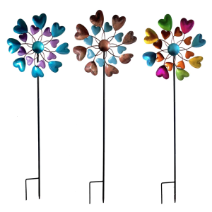 Rotating Wind Spinner Windmill Sculpture Metal Garden Art Weatherproof Yard Decoration Gift Suitable for Lawn Landscape