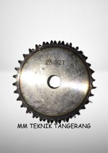 Sprocket RS 25 x 32 T Gear Rantai Single Gir gigi Z 32T RS25 -1 25Z32 25X32T 25-1 tipe B