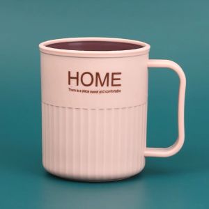 ZH326 Fashion Household Toothbrush Cup Mouthwash Holder Thick PP Family Couple Tooth Wash Cup Dispenser Cup