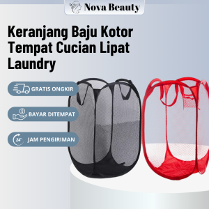 NBF- NEW Keranjang Baju Kotor Lipat Polos/ Laundry Basket / Keranjang / Laundry Bag