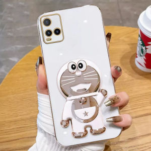 Softcase with Stand Doraemon for Oppo A17 A17K A57 2022 A77S RENO 6 7 7Z 8 9 4G 5G A12 A5S A7 A11K F9 PRO A5 A9 2020 Vivo Y21 Y21T Y20 Y20S Y12S Y12 Y15 Y17 Y33T Y33S 4G Realme C11 C12 C20 C25 C25S Narzo 20 30A Bracket Holder Casing