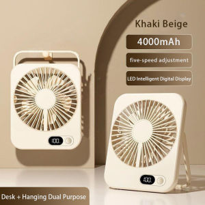 GOED Desk Mini Fan USB Charging Table Fan Silent 5-speeds Portable  Desktop fan For Office School