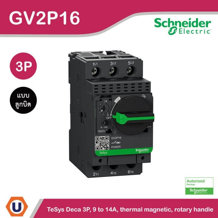 Schneider GV2P16 Thermal Magnetic มอเตอร์ Protection เซอร์กิตเบรคเกอร์ ...