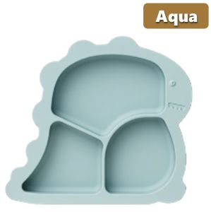 M&B Baby Silicone Plate Divided with Suction Base 6 months+ Mealtime Feeding