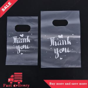 [COD] 100 chiếc túi quà bằng nhựa mini ghi “Cảm ơn” túi đựng kẹo đám cưới túi mua sắm có quai xách