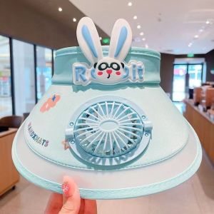 Sun Visor Hats With Fan Rabbit Ears Rechargeable Hat With Fan Built In Childrens Sun Hat With Fan Empty Top Hat For Kid