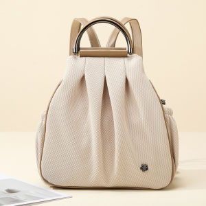 กระเป๋าเป้สะพายไหล่สำหรับฤดูใบไม้ร่วงของ IELGY พกพาสะพายไหล่คู่ที่เรียบง่ายกระเป๋าอเนกประสงค์