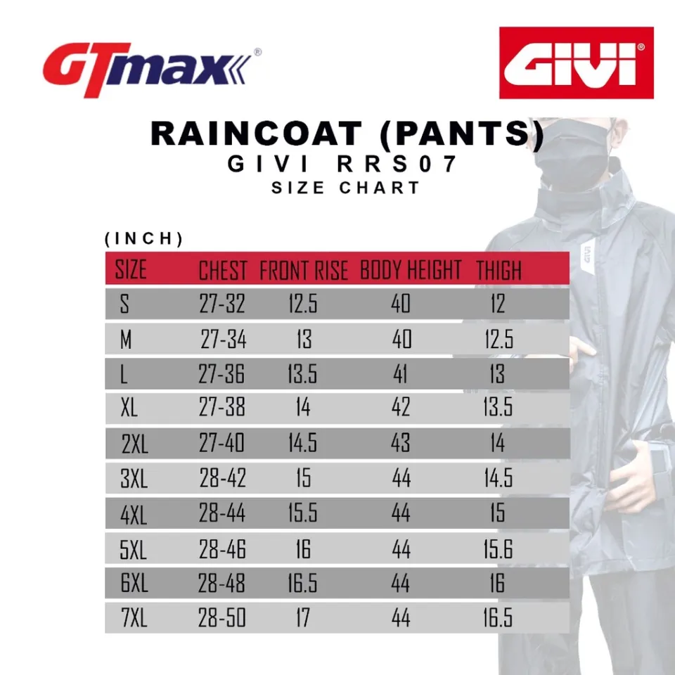 ❁ GIVI ITALY 100 ORIGINAL GIVI Raincoat RRS07 Motorcycle Baju