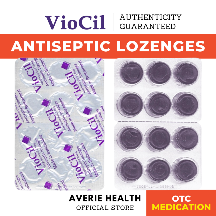 Viocil Antiseptic Lozenges 24s | Soothe Sore Throat, Cough Relief | Mac Dual Action / Zecuf / Golden Moments / Prospan