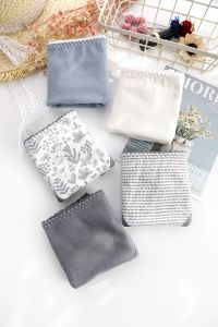 Bra host A-86 กางเกงใน กางเกงในลายใบไม้ สีพื้น คอตตอน ลายน่ารัก สวมใส่สบาย กระชับ ผ้ายืด กางเกงชั้นใน