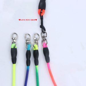 Bộ dây dắt Chó Mèo 2 đầu kèm yếm bảy sắc cầu vồng - Love Pets Shop
