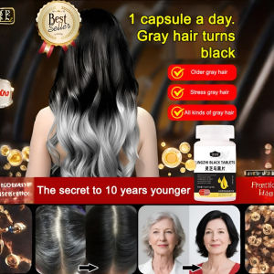 🌟【White Hair Turns Black】Ganoderma Lucidum Black Tablets/Lingzhi Black Hair Tablets/Natural Herbal Hair Care/Black Hair Care Tablets 灵芝乌黑片