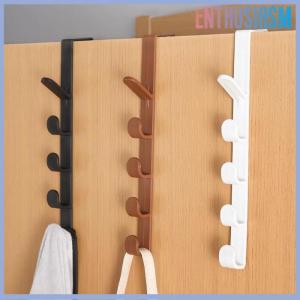 【Enthusiasm】🌟🌟【Hot Sale】🎈 Fivesegment ตะขอประตูถุงเสื้อโค้ทผ้าเช็ดตัวหมวกสายรัดผมที่ไร้รอยต่อที่ใส่ของในบ้านห้องนอนชั้นวางของพลาสติกสีบริสุทธิ์