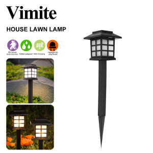 Vimite 6PCS Led Lampu Solar Luar Rumah Solar Garden Light Outdoor Waterproof Automatic Sensor Lawn Lamp Fence Light for Hiasan Taman House Path Patio Landscape Decorative Lighting太阳能草坪灯户外