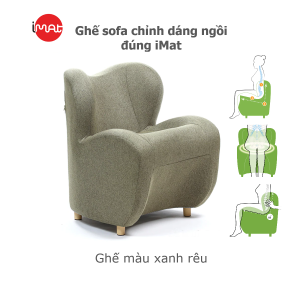 Ghế Sofa Chỉnh Dáng Ngồi Đúng iMat - Ghế ngồi chuẩn tư thế giảm áp lực cột sống dáng đẹp tự nhiên