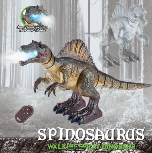 Jurassic Remote Control Dinosaur Toys for Kids Children Electronic Realistic Spinosaurus RC Dinosaur Walking Robot Dino with Lights and Roaring Sounds Christmas Gift Fun Gifts
