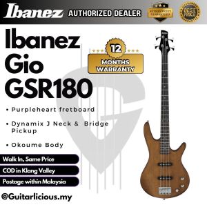 Ibanez GSR180 Gio Series 4 String Electric Bass Transparent Light Brown Flat ( GSR180-LBF / GSR 180 / GSR-180 )