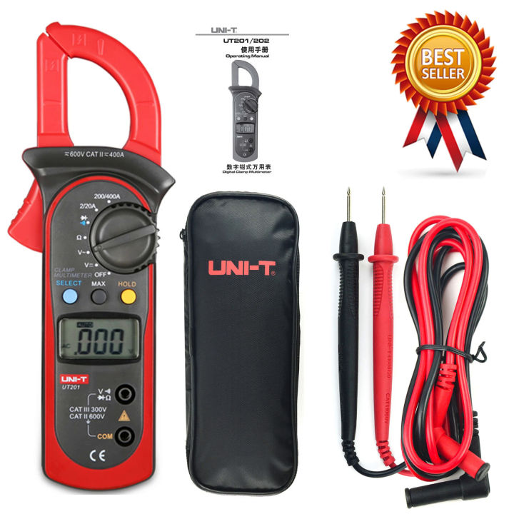 UNI-T UT201 Digital Clamp Meter DC AC voltan AC semasa Meter Auto Range ...