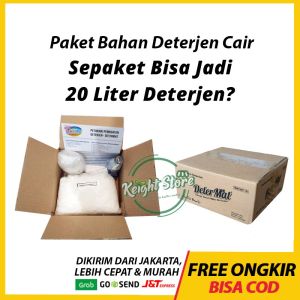 DeterMat Paket Deterjen Cair Hemat Laundry Mesin Cuci Wangi Lembut Sabun Baju Pakaian Bersih Murah