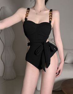 ชุดชายหาดเปิดหลังแขนกุดไม่มีแขนเปิดหลังดันเข้ารูปสำหรับผู้หญิง2024หนึ่งชิ้นเซ็กซี่ชุดบิกินี่น่ารักแฟชั่นเกาหลียืดได้สำหรับผู้หญิงชุดว่ายน้ำ U Gonna S