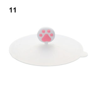 5210A Cute Cap Tea Coffee Lids Suction Cup Cover Dustproof Silicone Cup Cover Leakproof