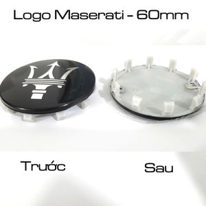 <Masareti> Ốp chụp mâm cho xe Masareti Logo xe Masareti ốp mâm (Lazang) (đường kính 60mm). Chất liệu nhựa ABS cao cấp.