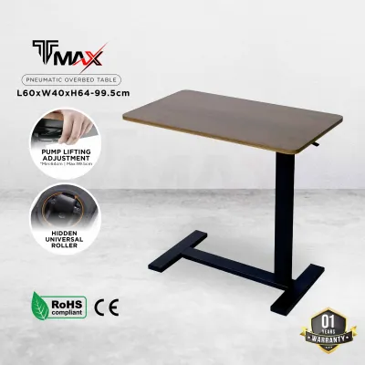 【𝗡𝗘𝗪 𝗔𝗥𝗥𝗜𝗩𝗔𝗟】TMAX L60cm Pneumatic Lifting Side Desk Ergonomic Adjustable Overbed Bedside Table With Wheel