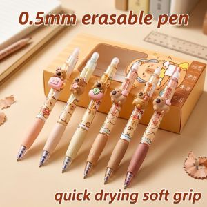 Erasable Gel Pen 0.5mm ST Tip Erasable Blue Ink Soft Non-slip Grip Student Stationery