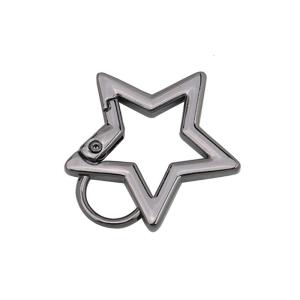 Star Shaped Stainless Steel Keychain Clip Carabiner Snap Hook Holder Star Carabiner Hook Clip Key Holder